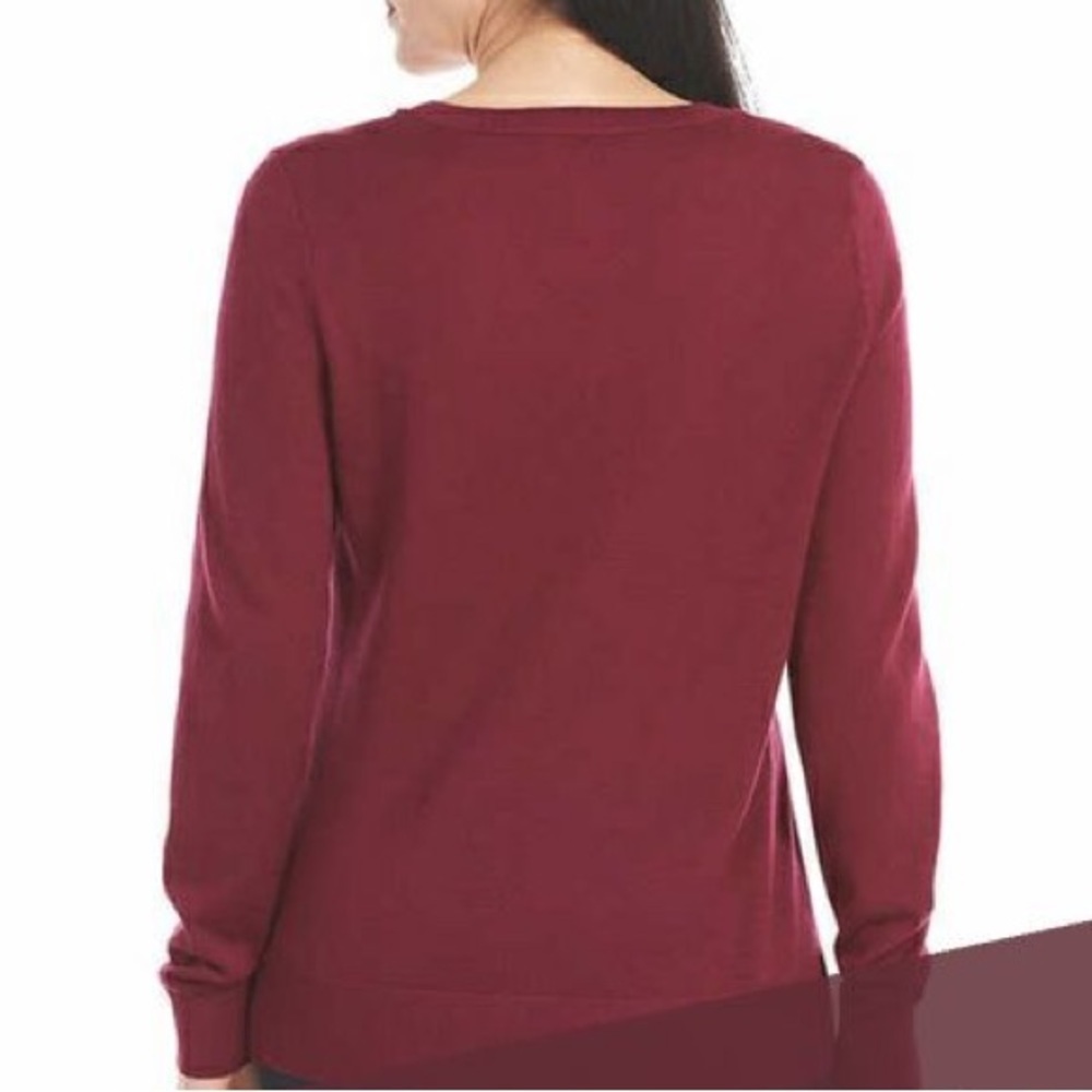 Katherine Barclays Fine Merino Wool Sweater - XL Raspberry NWT - Picture 3 of 7